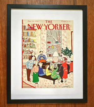 Framed 1990 The New Yorker Dec 10 Magazine Devera Ehrenberg Family Piano